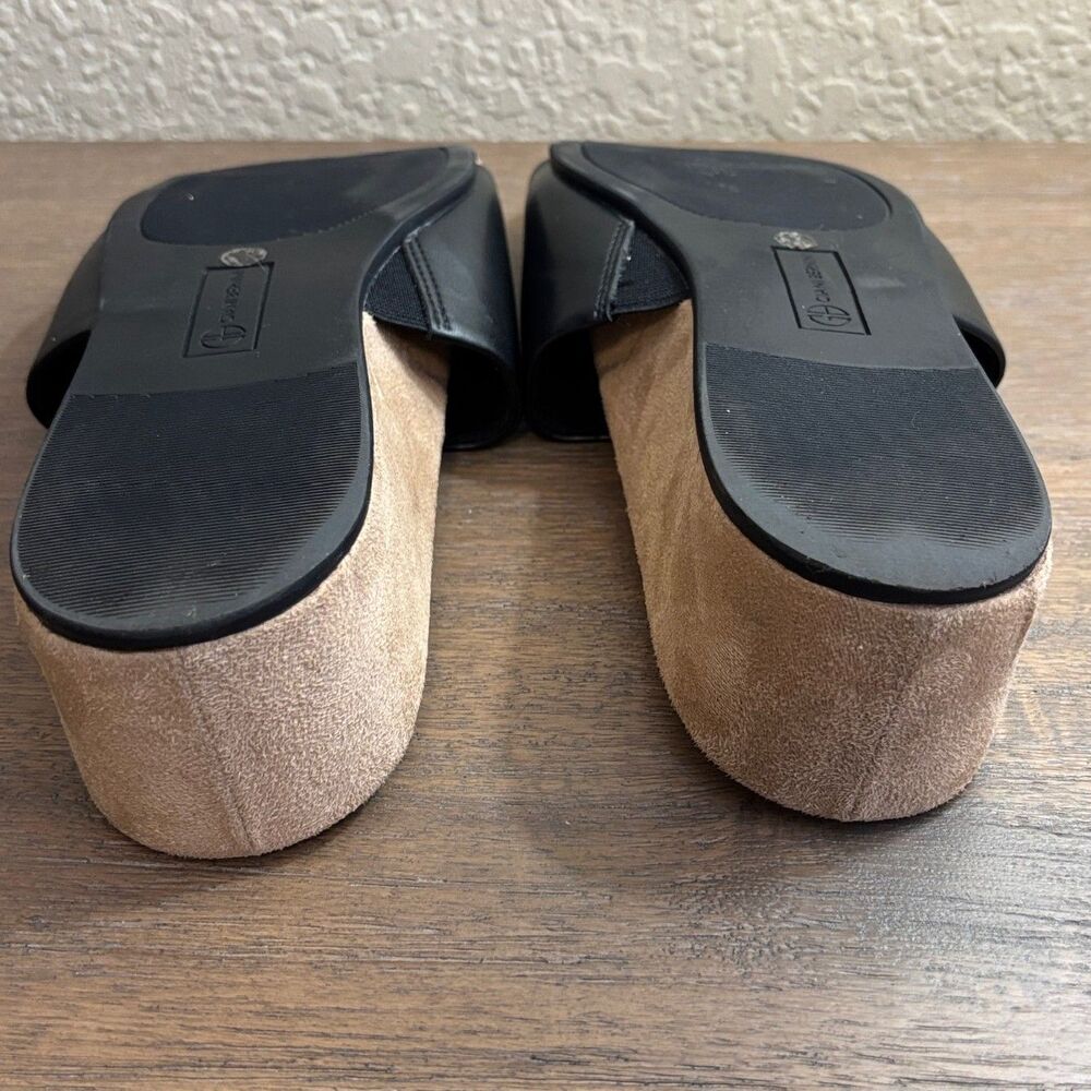 Giani Bernini Giulia Black Platform Wedge Sandals Size 8m Slip On Memory Foam - Picture 5 of 10